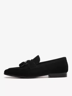Men's Brown Loafers Tassel Round Toe Micro Suede Loafer Shoes