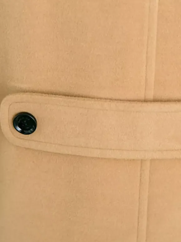 Men's Camel Chic Slim Fit Long Slim Fit Coats