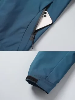 Men's Casual Long Sleeve Hoodie Zipped Hooded Jacket