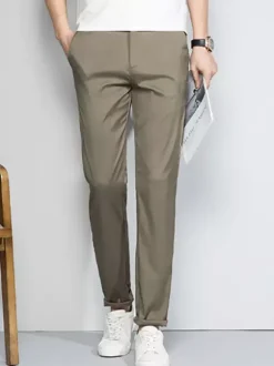 Men's Casual Pants Slim Fit Straight Spring and Summer Men's Trousers