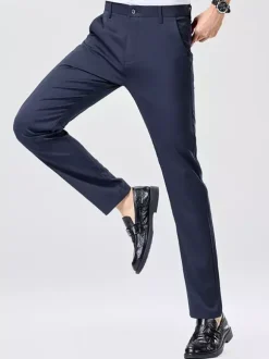 Men's Casual Pants Slim Fit Straight Spring and Summer Men's Trousers