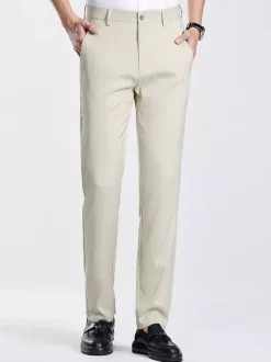 Men's Casual Pants Slim Fit Straight Spring and Summer Men's Trousers