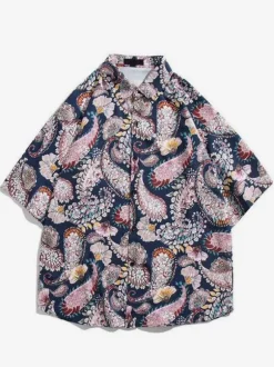 Men's Casual Shirt Chic Printed Green Men's Shirts