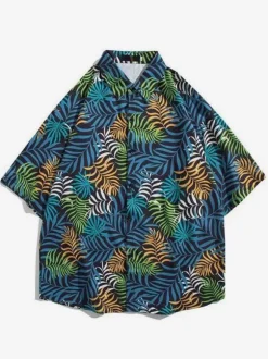 Men's Casual Shirt Chic Printed Green Men's Shirts