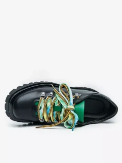 Mens Casual Shoes Anti-Slip Platform Sole With Colorful Laces Streetwear Shoes