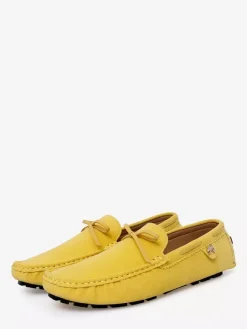 Men's Casual Shoes Suede Bow Slip On Driving Shoes