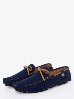 Men's Casual Shoes Suede Bow Slip On Driving Shoes