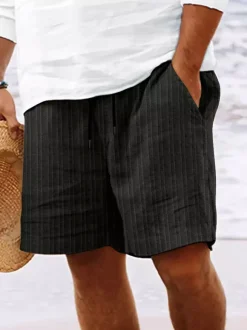 Men's Casual Shorts Drawstring Waist Lightweight Summer Beach Shorts
