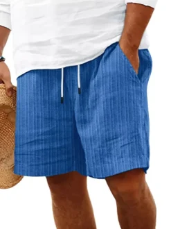 Men's Casual Shorts Drawstring Waist Lightweight Summer Beach Shorts