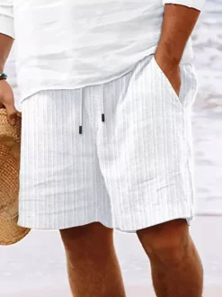 Men's Casual Shorts Drawstring Waist Lightweight Summer Beach Shorts