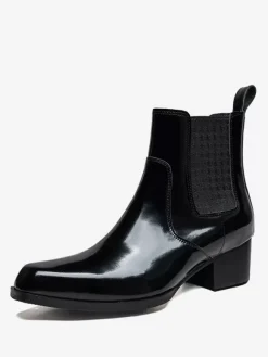 Men's Chelsea Boots Cowhide Chic Black Ankle Short Boots