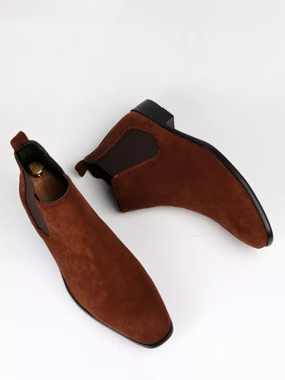 Men's Chelsea Boots Round Toe Casual Ankle Boots