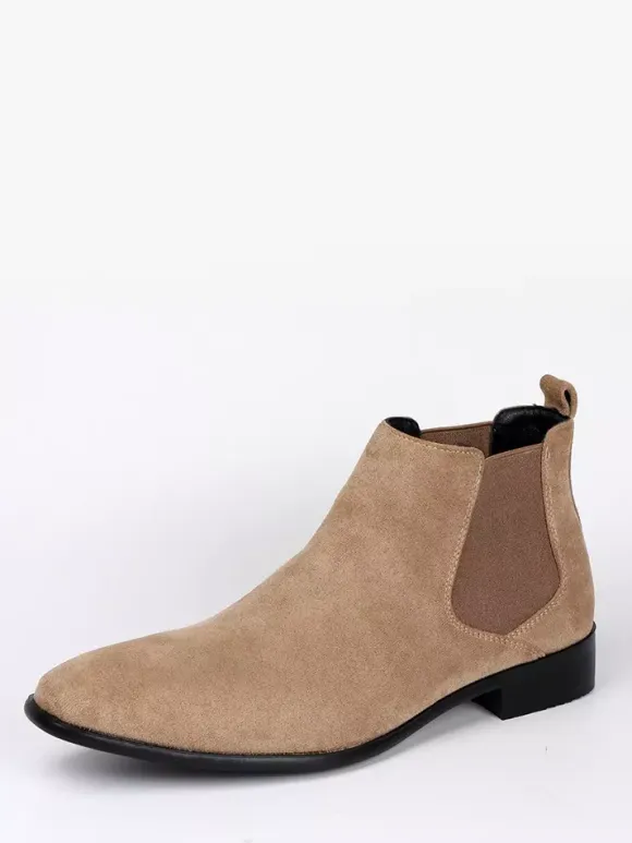 Men's Chelsea Boots Round Toe Casual Ankle Boots