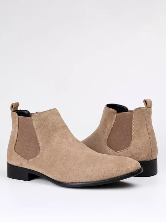Men's Chelsea Boots Round Toe Casual Ankle Boots