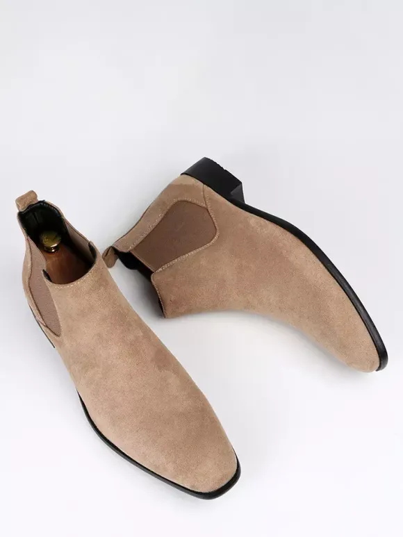 Men's Chelsea Boots Round Toe Casual Ankle Boots