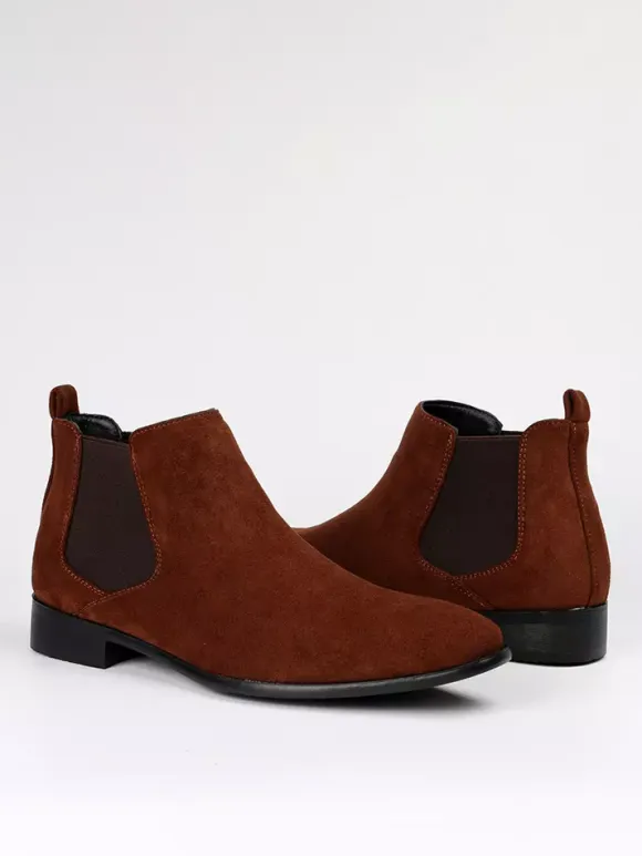 Men's Chelsea Boots Round Toe Casual Ankle Boots