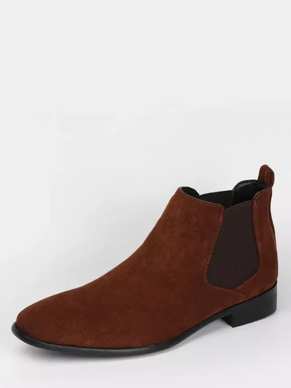 Men's Chelsea Boots Round Toe Casual Ankle Boots