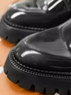 Mens Chukka Boots Round-Toe Chunky Platform Leather Ankle Boots