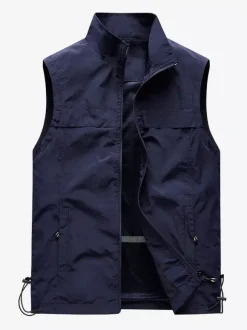 Men's Classic Outdoor Fishing Vest Waterproof Breathable Multi Pockets Casual Vest