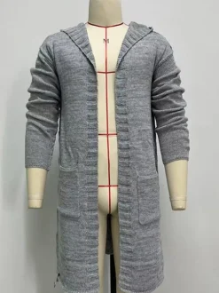 Men's Clothing Cardigan For Men Men's Sweaters Men's Cardigans Chic Long Sleeves Gray Gray Comfy
