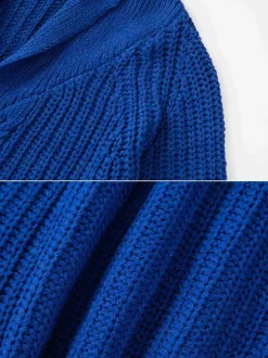Men's Clothing Men's Cardigan Men's Sweaters Men's Cardigans Simple Long Sleeves Blue Blue Special