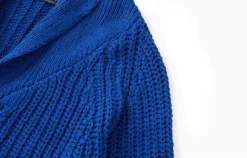Men's Clothing Men's Cardigan Men's Sweaters Men's Cardigans Simple Long Sleeves Blue Blue Special
