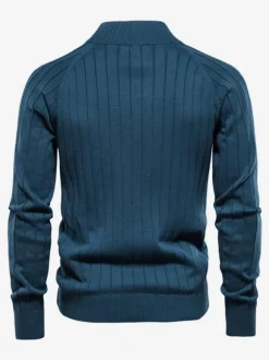 Men's Clothing Men's Cardigan Men's Sweaters Men's Cardigans Simple Long Sleeves Khaki Black Fashionable
