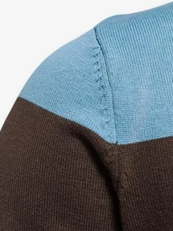Men's Clothing Men's Cardigan Men's Sweaters Men's Cardigans Comfy Stripes Long Sleeves Fashionable Black Blue