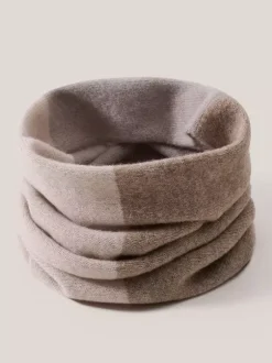 Men’s Color-Block Cycling Neck Warmer 100% Wool Windproof Winter Riding Scarf