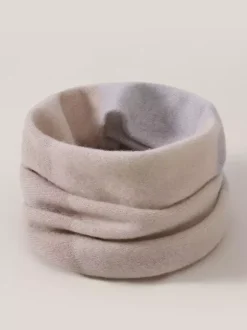 Men’s Color-Block Cycling Neck Warmer 100% Wool Windproof Winter Riding Scarf