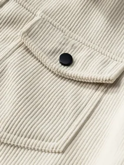 7. Men's Corduroy Jacket Long Sleeve Chest Flap Pockets And Side Pockets Windproof And Durable Retro Coat