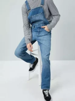 Men's Denim Jumpsuits Overall Jeans Workwear Cargo Pants