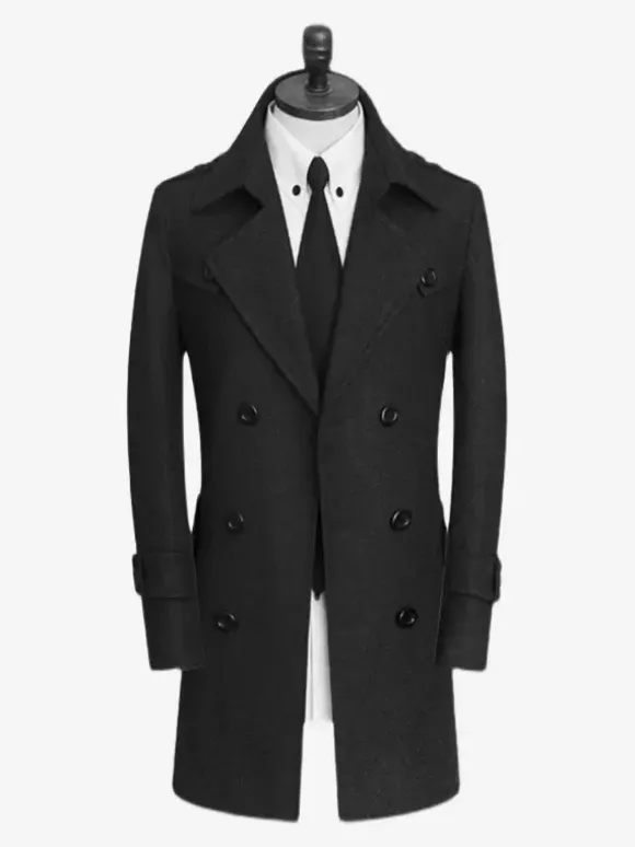 Men's Double Breasted Lapel Slim Fit Coats