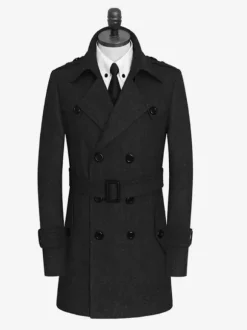 Men's Double Breasted Lapel Slim Fit Coats