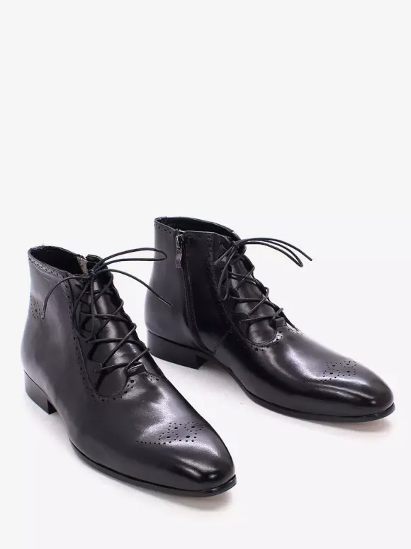 Mens Dress Boots Handmade Genuine Leather Ankle Boots