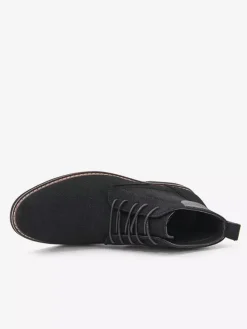 Mens Dress Boots Lace-Ups Suede Leather Ankle Boots