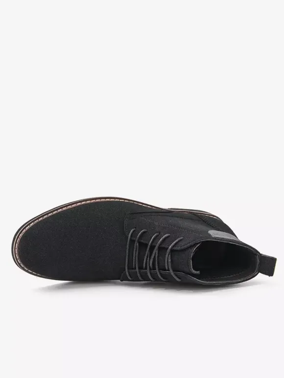 Mens Dress Boots Lace-Ups Suede Leather Ankle Boots