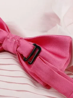 Men's Dress Bowties in Pink Satin