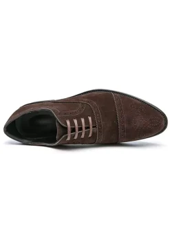 Men's Dress Oxford Formal Shoes Quality Pointed Toe Strap Adjustable PU Leather