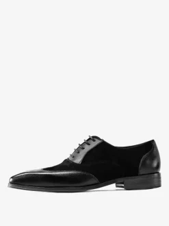 Mens Dress Oxford Pointed Toe Suede Cowhide Prom Homecoming Wedding Shoes