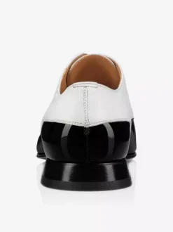 Mens Dress Oxfords White Black Patent Leather Prom Party Wedding Shoes
