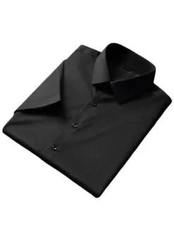 Men's Dress Shirts Long Sleeves Black