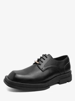 Men's Dress Shoes Fantastic Square Toe Strap Adjustable PU Leather