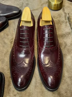 Men's Dress Shoes Fashion Square Toe Cowhide Oxford Prom Wedding Shoes