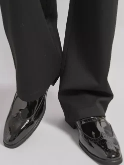 Men's Dress Shoes Gold Round Toe Lace Up Oxford Shoes