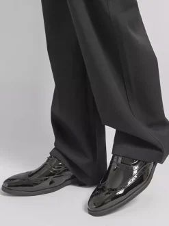 Men's Dress Shoes Gold Round Toe Lace Up Oxford Shoes