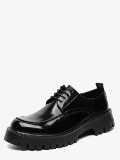 Mens Dress Shoes Non Slip Platform Lace Up Low Top Derbies Shoes