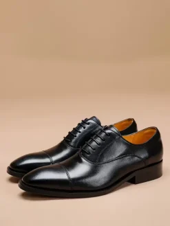Men's Dress Shoes Oxford Modern Square Toe Formal Prom Wedding Shoes