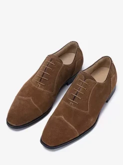 Men's Dress Shoes Quality Round Toe Cowhide Lace Up Dress Oxford Prom Wedding Shoes