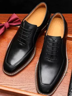 Men's Dress Shoes Round Toe Derby Prom Party Wedding Shoes